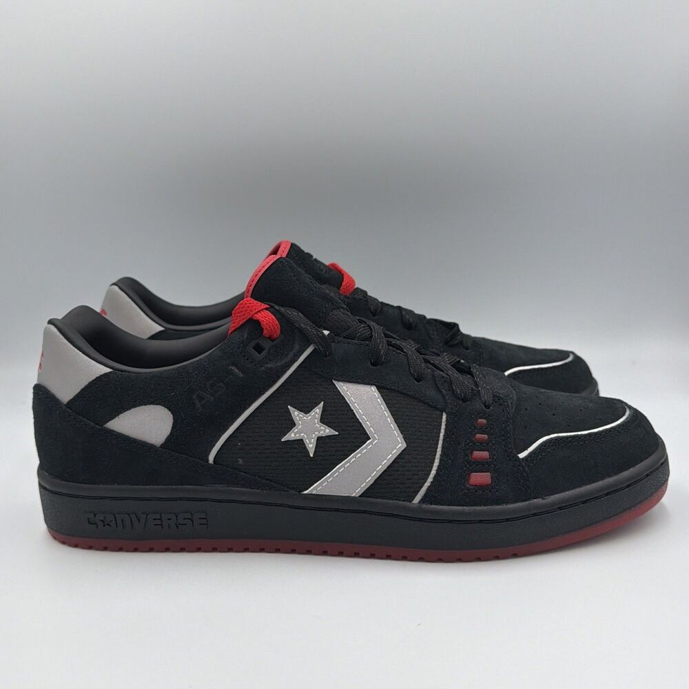 Men Converse AS-1 PRO Low Top Suede Casual A12928C Black Red 100% Authentic 10.5